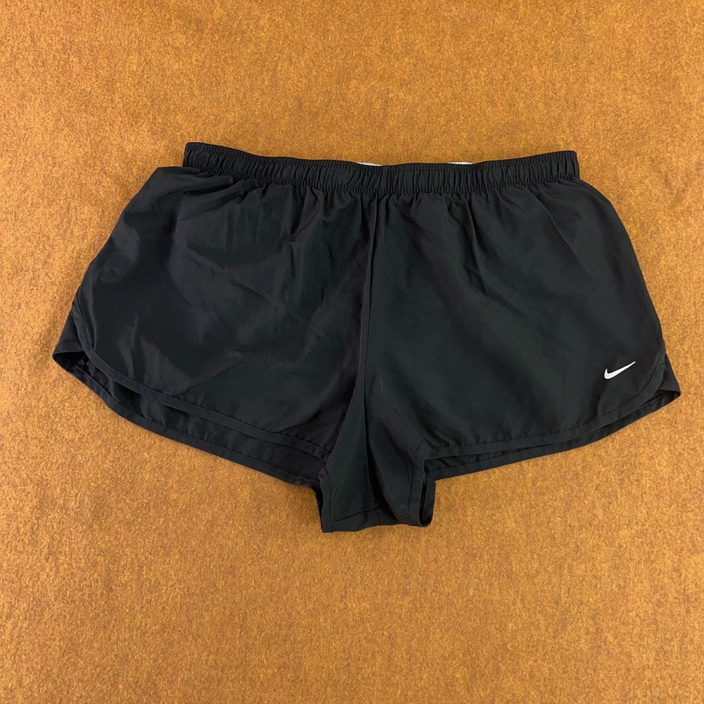 Nike Dri Fit Womens Size XL Black Road Race 2" Inseam Running Shorts